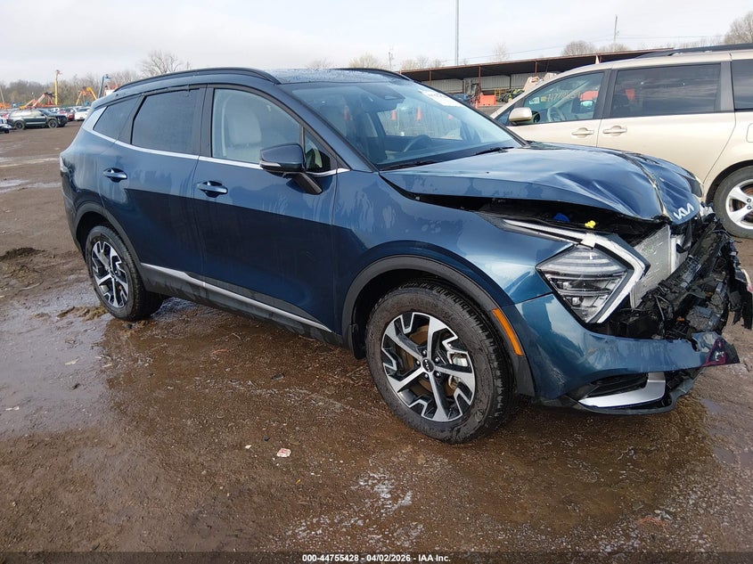 2025 Kia Sportage VIN KNDPVCDG8S7250640 IAAI salvage auction — FRONT END, Wait Title, sold $9,500 on 2026-07-15 (photo 1)