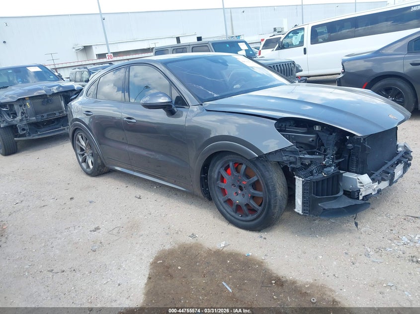 2023 Porsche Cayenne coupe VIN WP1BG2AY5PDA33226 IAAI salvage auction — Front & Rear, Certificate Of Destruction (Florida), sold $30,000 on 2026-04-28 (photo 1)