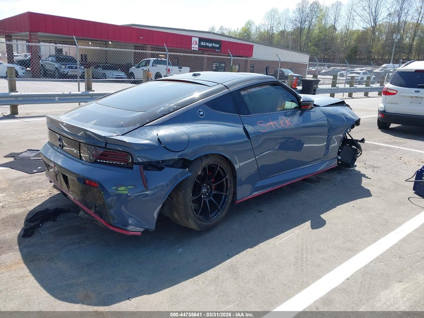 2024 Nissan Z VIN JN1BZ4CH8RM367499 IAAI salvage auction — FRONT & REAR, Salvage (North Carolina), sold $7,000 on 2026-08-05 (photo 4)