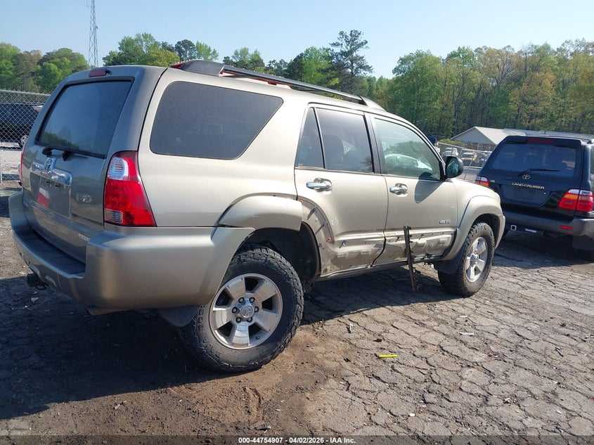 2006 Toyota 4runner VIN JTEBU14R060099015 IAAI salvage auction — RIGHT REAR, Salvage (Georgia), sold $4,150 on 2026-07-15 (photo 6)