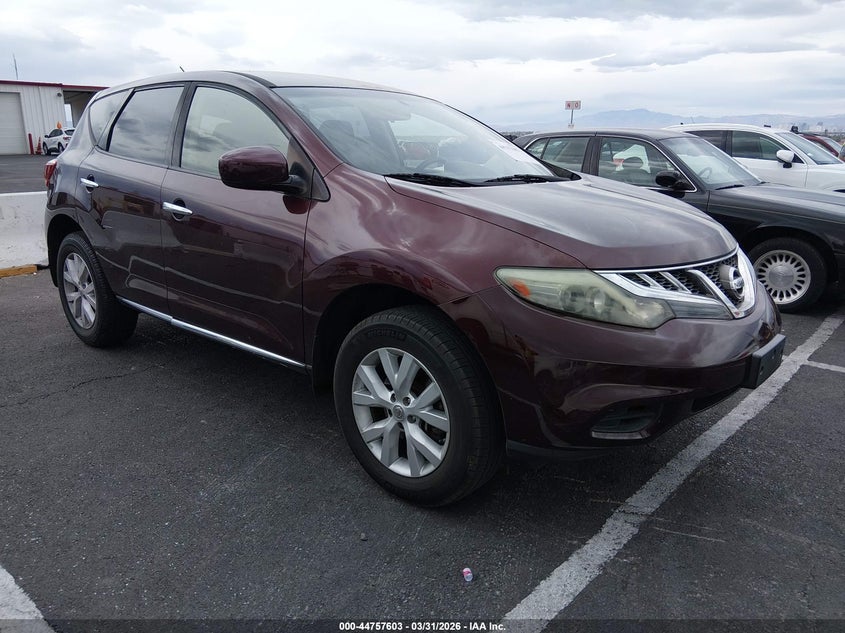 2014 Nissan Murano VIN JN8AZ1MU1EW402048 IAAI salvage auction — LEFT & RIGHT, Clear (Nevada), sold $275 on 2026-07-10 (photo 1)