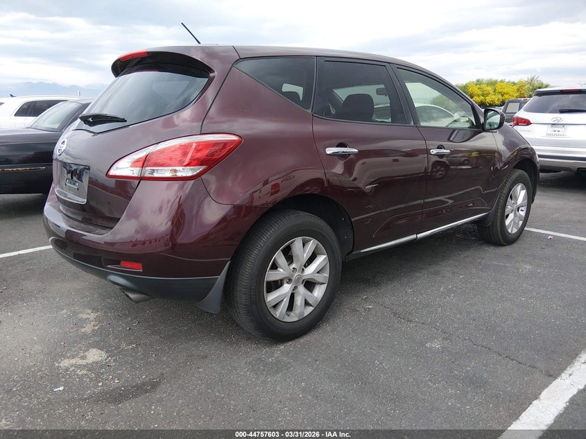 2014 Nissan Murano VIN JN8AZ1MU1EW402048 IAAI salvage auction — LEFT & RIGHT, Clear (Nevada), sold $275 on 2026-07-10 (photo 4)