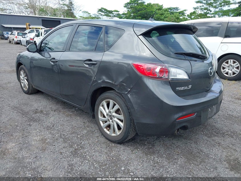 2013 Mazda 3 VIN JM1BL1L71D1784512 IAAI salvage auction — LEFT REAR, Salvage (Hawaii), sold $75 on 2026-07-28 (photo 3)