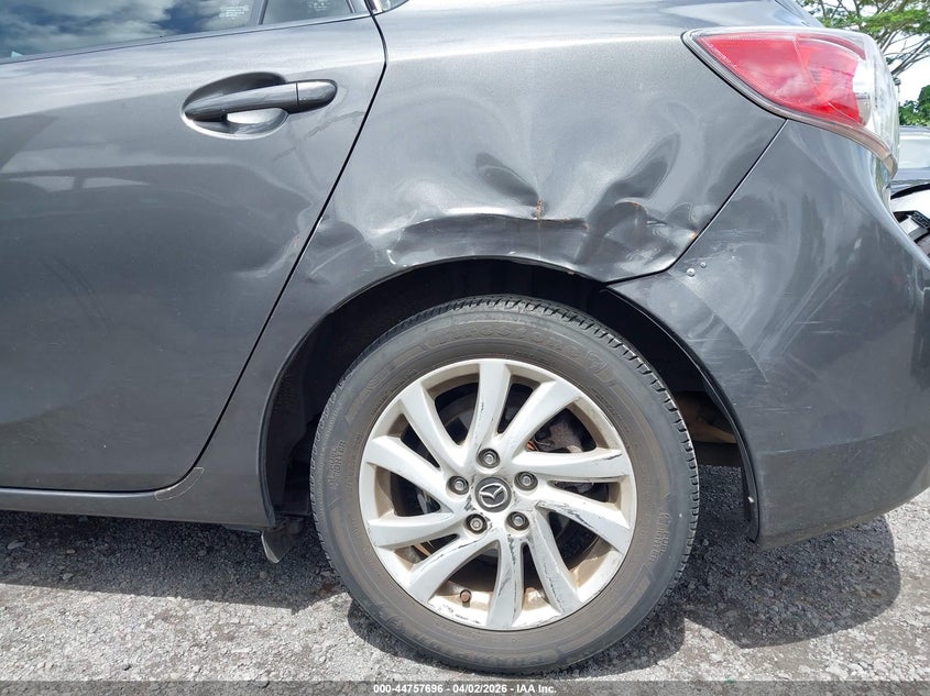 2013 Mazda 3 VIN JM1BL1L71D1784512 IAAI salvage auction — LEFT REAR, Salvage (Hawaii), sold $75 on 2026-07-28 (photo 6)