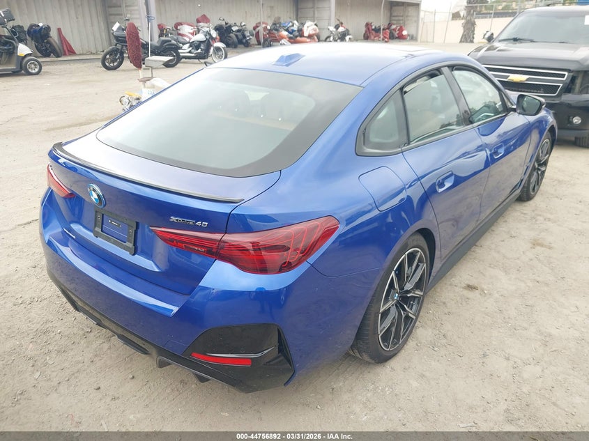 2025 BMW I4 VIN WBY43HD04SFU46541 IAAI salvage auction — FRONT END, Wait Title, sold $18,750 on 2026-08-27 (photo 4)
