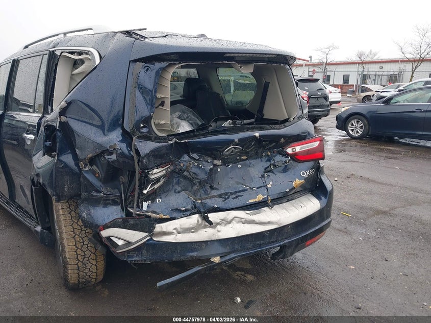 2021 Infiniti Qx80 VIN JN8AZ2AE6M9269464 IAAI salvage auction — FRONT & REAR, Wait Title, sold $3,450 on 2026-07-23 (photo 6)