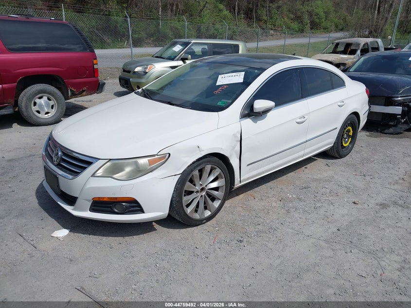 2010 Volkswagen Passat cc VIN WVWEU7AN8AE538382 IAAI salvage auction — FRONT END, Clear (Virginia), sold $750 on 2026-07-14 (photo 2)