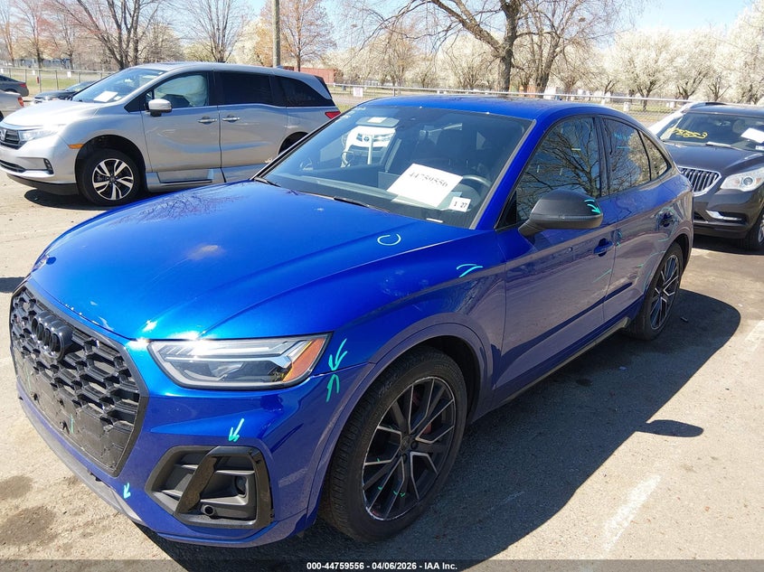 2022 Audi Sq5 sportback VIN WA124AFY4N2044752 IAAI salvage auction — THEFT, Salvage Title, sold $16,200 on 2026-08-09 (photo 2)
