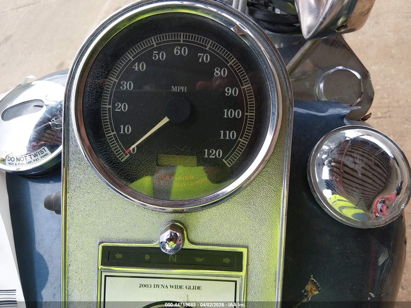 2003 Harley-davidson Fxdwg VIN 1HD1GEV153K302681 IAAI salvage auction — FRONT END, Salvage (Texas), sold $25 on 2026-07-23 (photo 7)