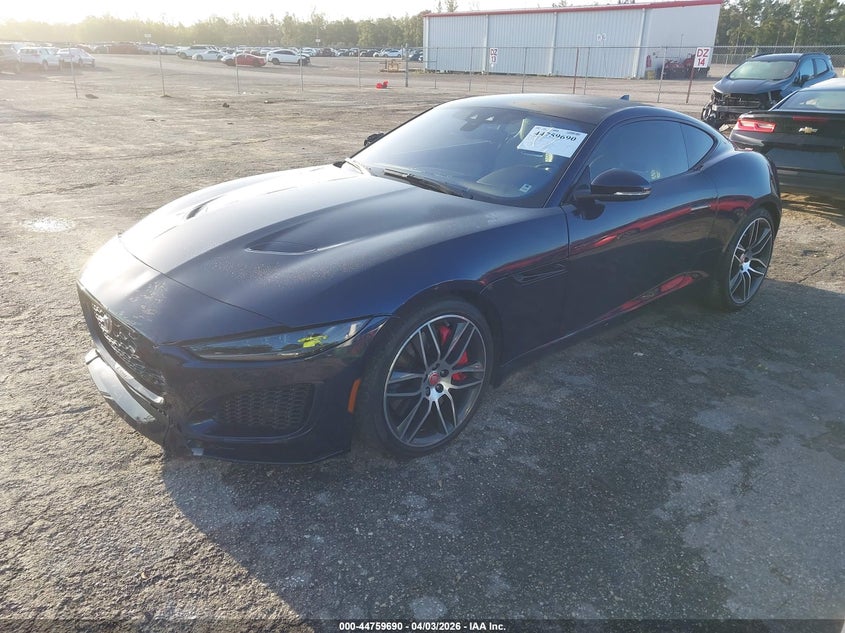 2023 Jaguar F-type VIN SAJDD1EE7PCK80834 IAAI salvage auction — SIDE, Wait Title, sold $18,200 on 2026-07-23 (photo 2)