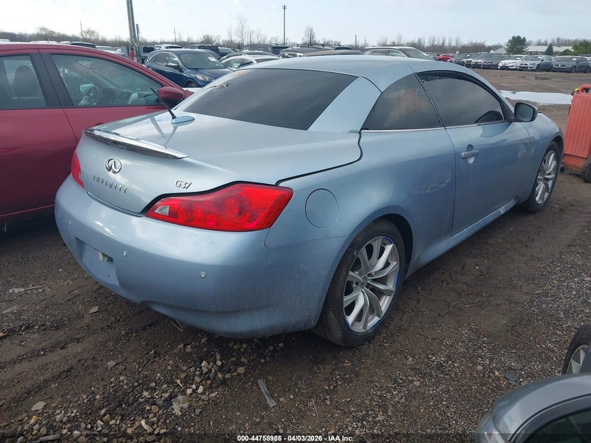 2011 Infiniti G VIN JN1CV6FEXBM951485 IAAI salvage auction — LEFT SIDE, Clear (Michigan), sold $1,100 on 2026-07-16 (photo 4)