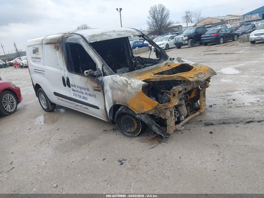2019 Ram Promaster city VIN ZFBHRFAB0K6N78338 IAAI salvage auction — ENGINE BURN, Salvage (Illinois), sold $375 on 2026-07-14 (photo 1)