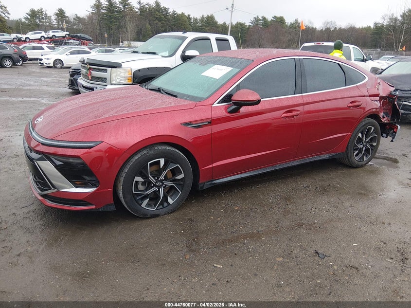 2024 Hyundai Sonata VIN KMHL64JA2RA397031 IAAI salvage auction — LEFT REAR, Salvage (Massachusetts), sold $6,850 on 2026-07-10 (photo 2)