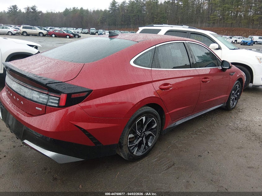2024 Hyundai Sonata VIN KMHL64JA2RA397031 IAAI salvage auction — LEFT REAR, Salvage (Massachusetts), sold $6,850 on 2026-07-10 (photo 4)
