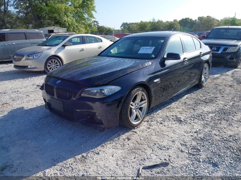 2012 BMW 5er VIN WBAFU7C56CDU65164 IAAI salvage auction — RIGHT FRONT, Wait Title, sold $650 on 2026-07-11 (photo 2)