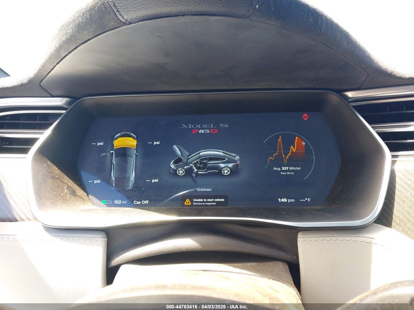 2015 Tesla Model s VIN 5YJSA1H45FF083955 IAAI salvage auction — FRESH WATER, Salvage (Hawaii), sold $800 on 2026-07-14 (photo 7)