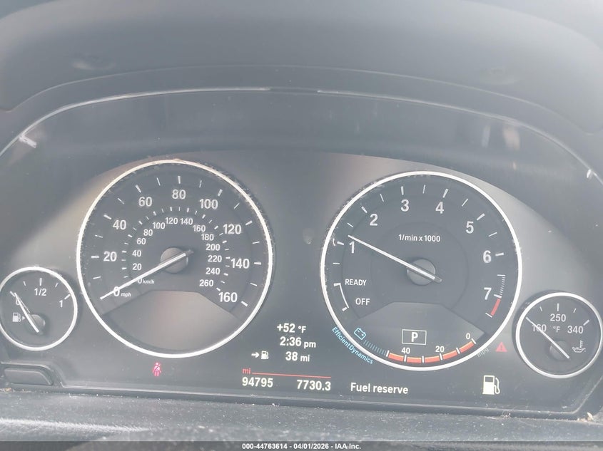 2014 BMW 3er VIN WBA3B5C56EP539424 IAAI salvage auction — REAR END, Wait Title, sold $25 on 2026-07-30 (photo 7)