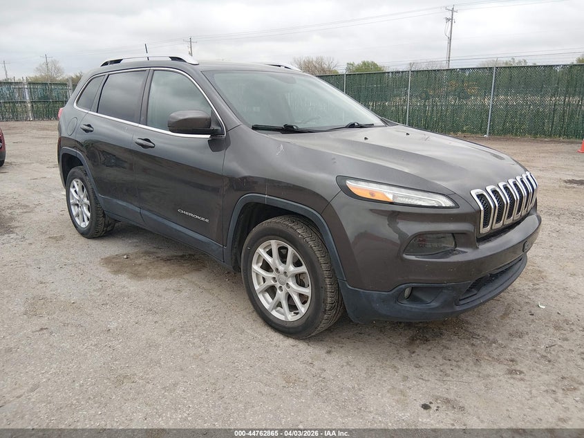 2017 Jeep Cherokee VIN 1C4PJLCBXHW586287 IAAI salvage auction — LEFT SIDE, Wait Title, sold $2,100 on 2026-07-10 (photo 1)