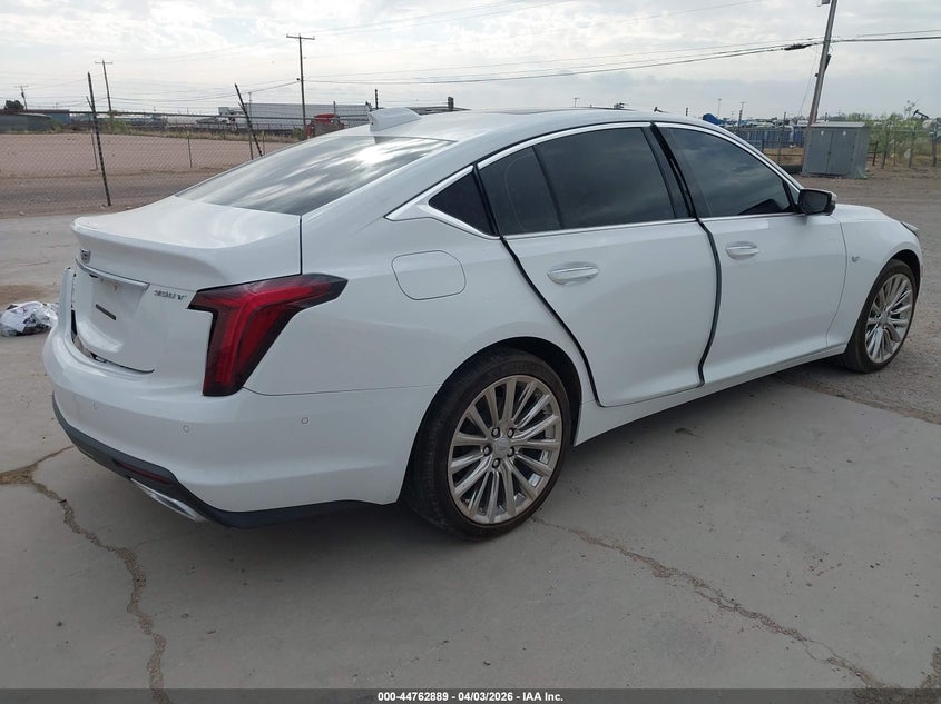 2025 Cadillac Ct5 VIN 1G6DN5RK7S0103880 IAAI salvage auction — SIDE, Original (Texas), sold $13,300 on 2026-08-01 (photo 4)