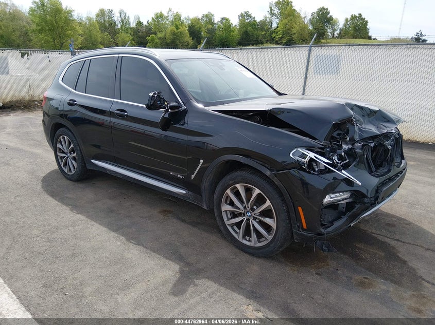 2018 BMW X3 VIN 5UXTR9C55JLC68915 IAAI salvage auction — FRONT END, Wait Title, sold $375 on 2026-08-27 (photo 1)