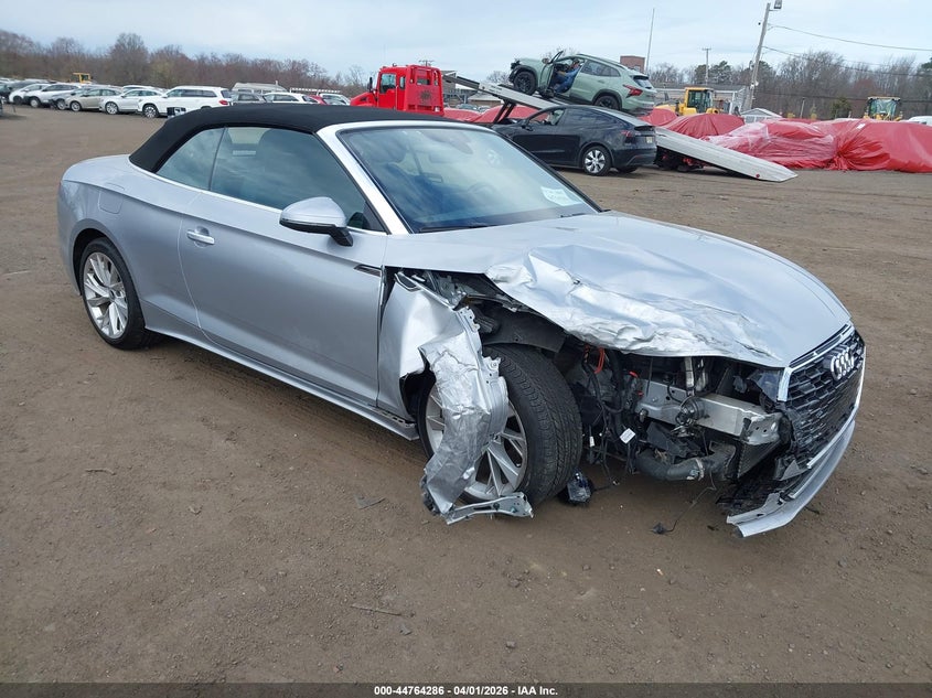 2021 Audi A5 VIN WAUWAGF57MN003938 IAAI salvage auction — FRONT & REAR, Wait Title, sold $4,950 on 2026-07-15 (photo 1)