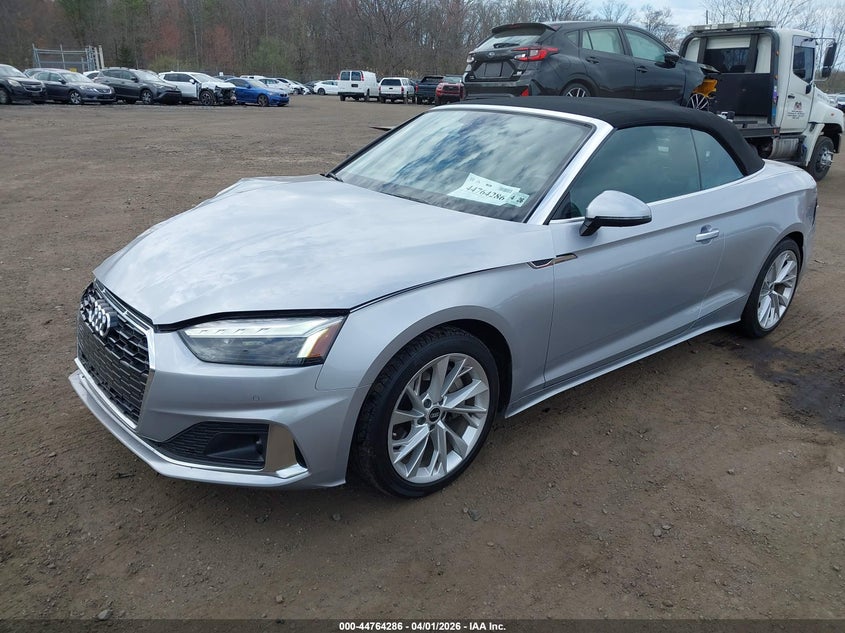 2021 Audi A5 VIN WAUWAGF57MN003938 IAAI salvage auction — FRONT & REAR, Wait Title, sold $4,950 on 2026-07-15 (photo 2)