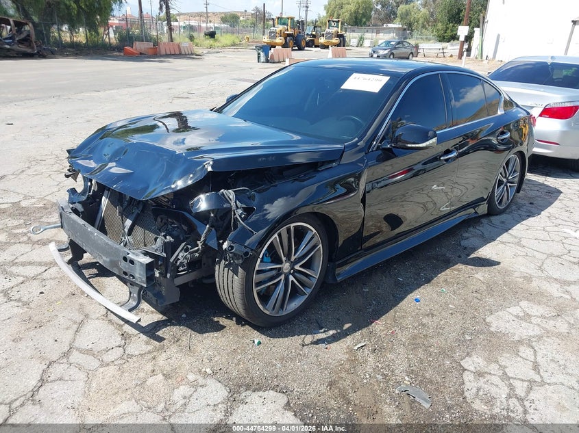 2014 Infiniti Q50 VIN JN1BV7AP8EM677279 IAAI salvage auction — FRONT END, Wait Title, sold $1,150 on 2026-07-07 (photo 2)