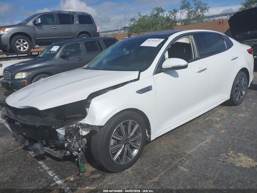 2019 Kia Optima VIN 5XXGU4L12KG337236 IAAI salvage auction — FRONT END, Wait Title, sold $1,225 on 2026-07-15 (photo 2)