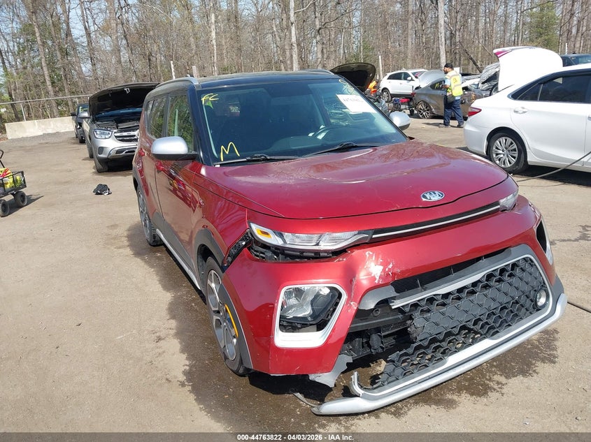 2020 Kia Soul VIN KNDJ23AU2L7036849 IAAI salvage auction — FRONT END, Wait Title, sold $2,450 on 2026-07-15 (photo 1)