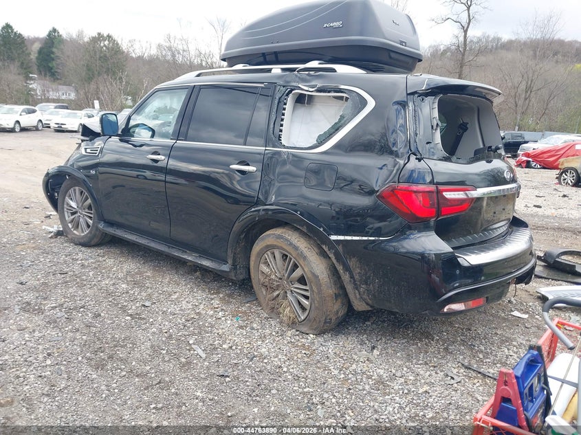 2018 Infiniti Qx80 VIN JN8AZ2NE9J9192188 IAAI salvage auction — LEFT FRONT, Wait Title, sold $1,800 on 2026-07-28 (photo 3)