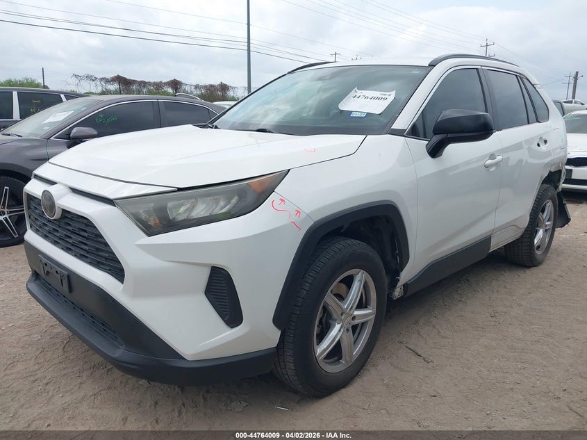 2019 Toyota Rav 4 VIN JTMH1RFV7KD508856 IAAI salvage auction — FRONT & REAR, Salvage (Texas), sold $7,250 on 2026-07-13 (photo 2)
