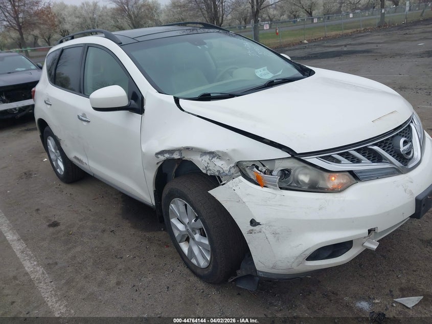 2012 Nissan Murano VIN JN8AZ1MW2CW223614 IAAI salvage auction — LEFT & RIGHT, Salvage (New Jersey), sold $25 on 2026-07-27 (photo 1)