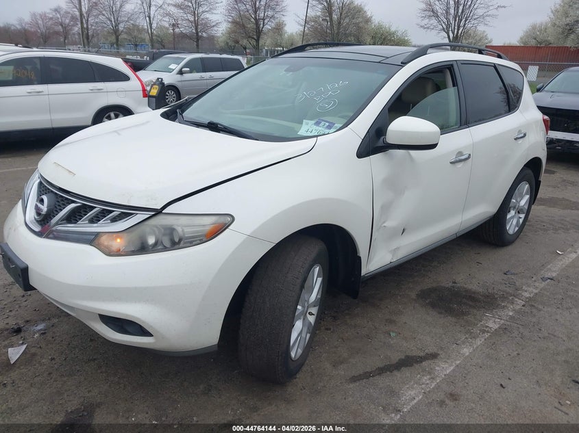 2012 Nissan Murano VIN JN8AZ1MW2CW223614 IAAI salvage auction — LEFT & RIGHT, Salvage (New Jersey), sold $25 on 2026-07-27 (photo 2)