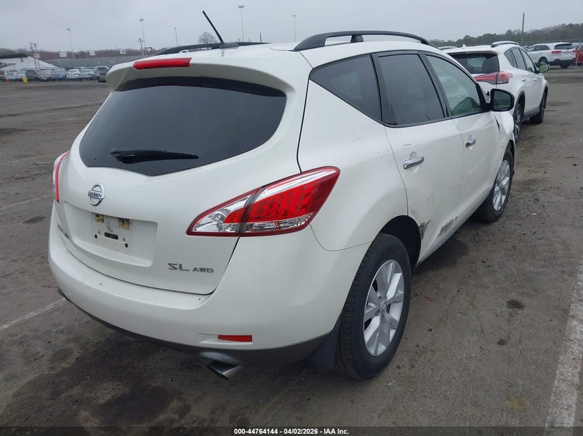 2012 Nissan Murano VIN JN8AZ1MW2CW223614 IAAI salvage auction — LEFT & RIGHT, Salvage (New Jersey), sold $25 on 2026-07-27 (photo 4)