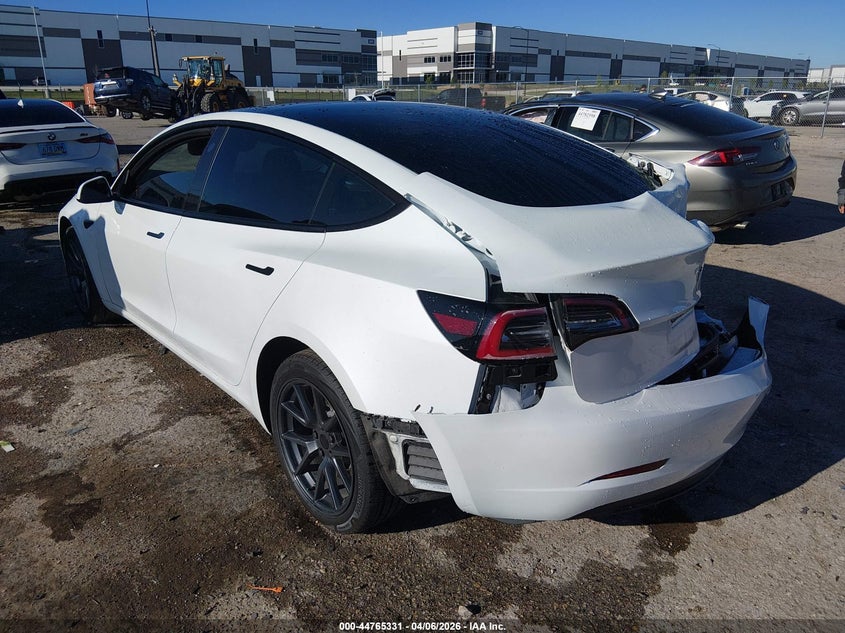 2023 Tesla Model 3 VIN 5YJ3E1EAXPF409396 IAAI salvage auction — RIGHT REAR, Original (Texas), sold $7,500 on 2026-07-09 (photo 3)