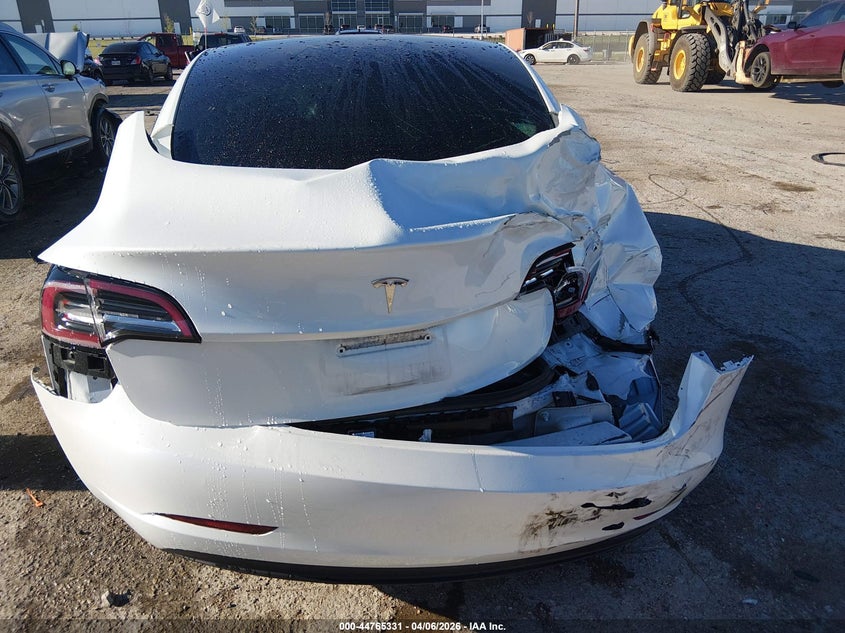 2023 Tesla Model 3 VIN 5YJ3E1EAXPF409396 IAAI salvage auction — RIGHT REAR, Original (Texas), sold $7,500 on 2026-07-09 (photo 6)
