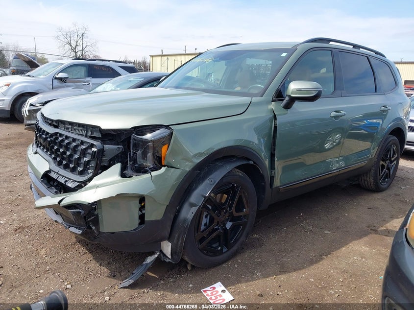 2025 Kia Telluride VIN 5XYP3DGC1SG634962 IAAI salvage auction — FRONT END, Wait Title, sold $17,300 on 2026-07-16 (photo 2)
