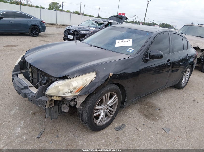 2012 Infiniti G VIN JN1CV6AP6CM934466 IAAI salvage auction — FRONT END, Original (Texas), sold $225 on 2026-07-29 (photo 2)