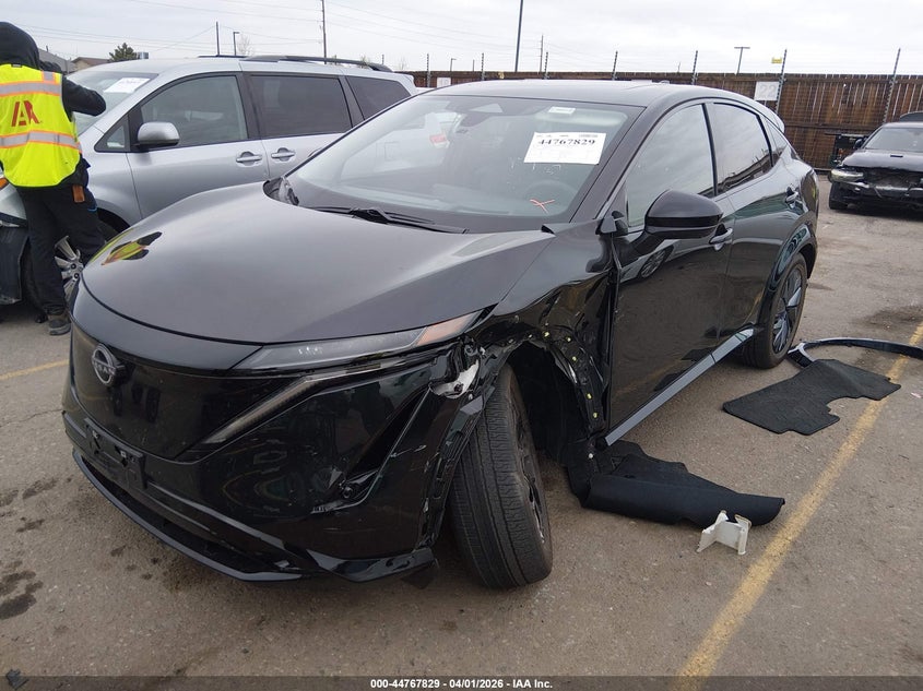 2025 Nissan Ariya VIN JN8DF0BF0SM764237 IAAI salvage auction — LEFT FRONT, Salvage (Colorado), sold $15,050 on 2026-07-09 (photo 2)