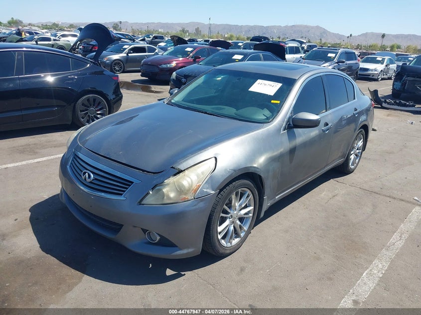 2012 Infiniti G VIN JN1CV6AR0CM677306 IAAI salvage auction — LEFT SIDE, Salvage Title, sold $1,150 on 2026-07-21 (photo 2)