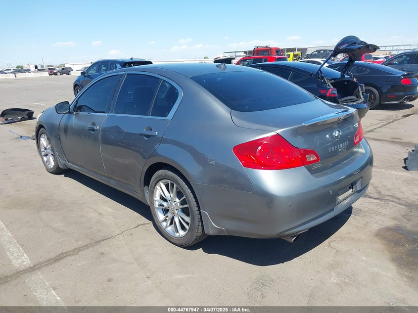 2012 Infiniti G VIN JN1CV6AR0CM677306 IAAI salvage auction — LEFT SIDE, Salvage Title, sold $1,150 on 2026-07-21 (photo 3)