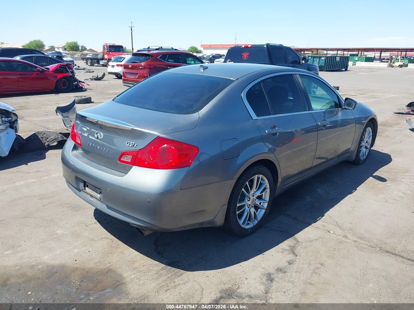 2012 Infiniti G VIN JN1CV6AR0CM677306 IAAI salvage auction — LEFT SIDE, Salvage Title, sold $1,150 on 2026-07-21 (photo 4)