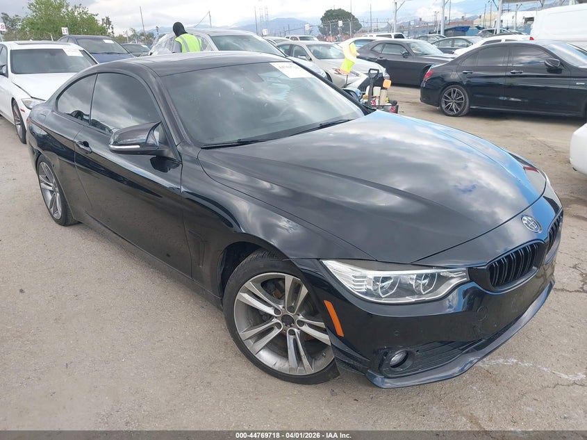 2015 BMW 4er VIN WBA3N7C56FK223460 IAAI salvage auction — LEFT FRONT, Salvage (California), sold $3,500 on 2026-08-12 (photo 1)