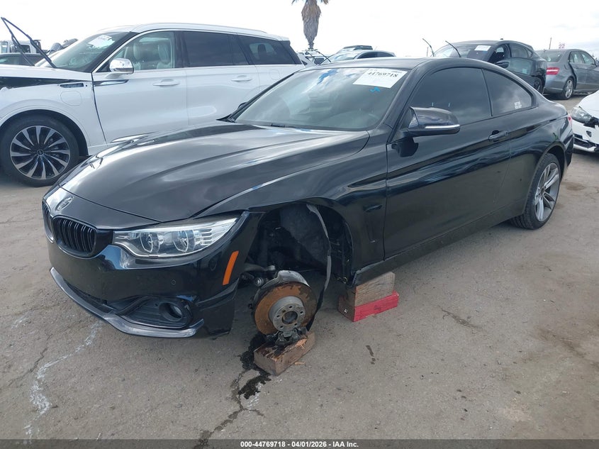 2015 BMW 4er VIN WBA3N7C56FK223460 IAAI salvage auction — LEFT FRONT, Salvage (California), sold $3,500 on 2026-08-12 (photo 2)