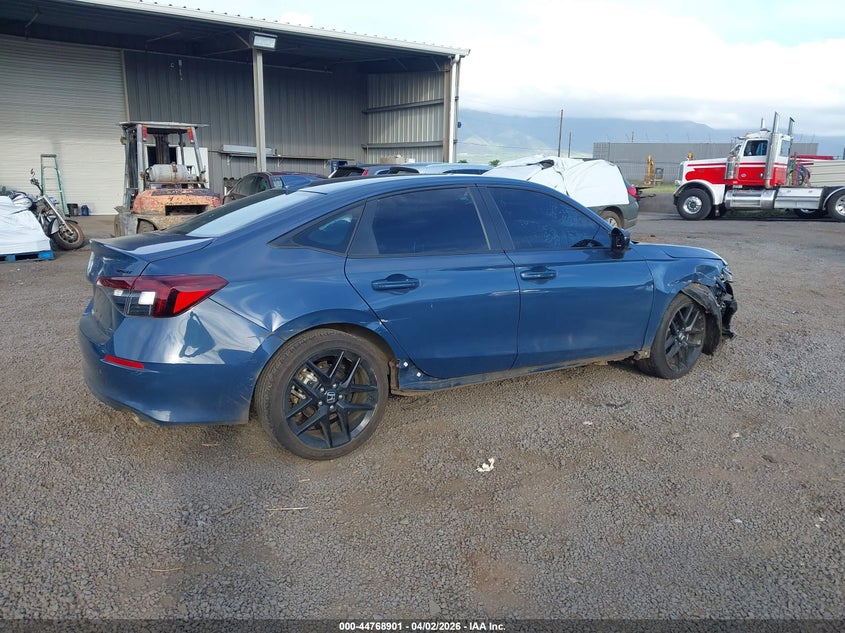 2026 Honda Civic VIN 2HGFE2F56TH503415 IAAI salvage auction — RIGHT SIDE, Wait Title, sold $2,850 on 2026-09-10 (photo 4)
