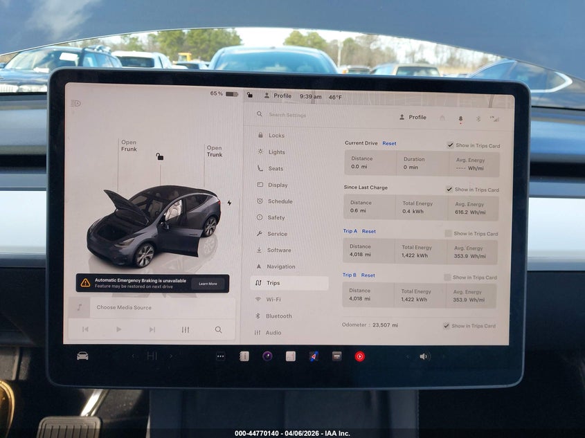 2022 Tesla Model y VIN 7SAYGDEE8NF368626 IAAI salvage auction — FRONT & REAR, Wait Title, sold $8,600 on 2026-07-28 (photo 7)
