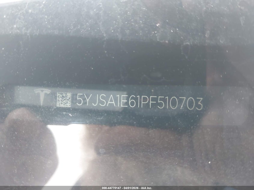 2023 Tesla Model s VIN 5YJSA1E61PF510703 IAAI salvage auction — FRONT END, Wait Title, sold $33,500 on 2026-07-16 (photo 9)