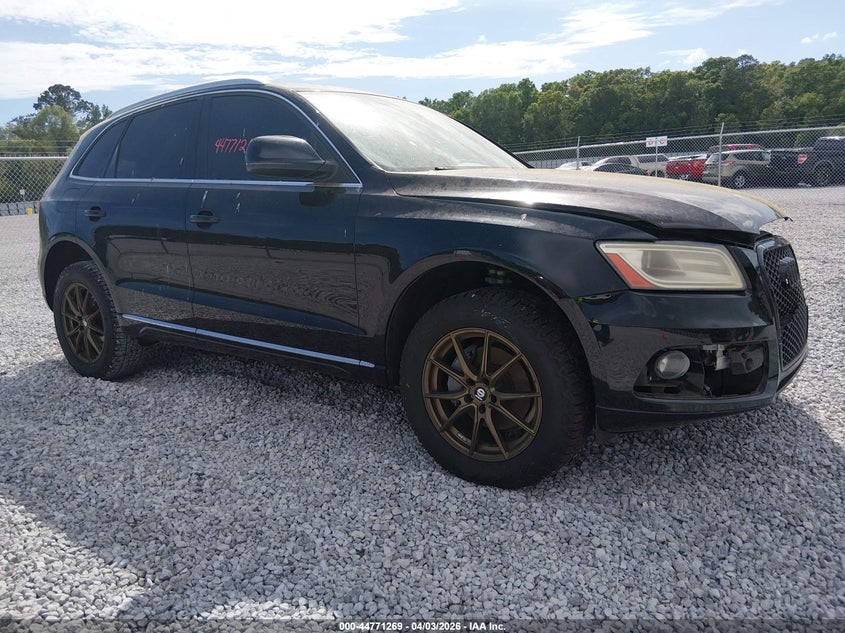 2014 Audi Q5 VIN WA1LFBFP9EA030587 IAAI salvage auction — LEFT FRONT, Salvage (Alabama), sold $1,025 on 2026-07-23 (photo 1)