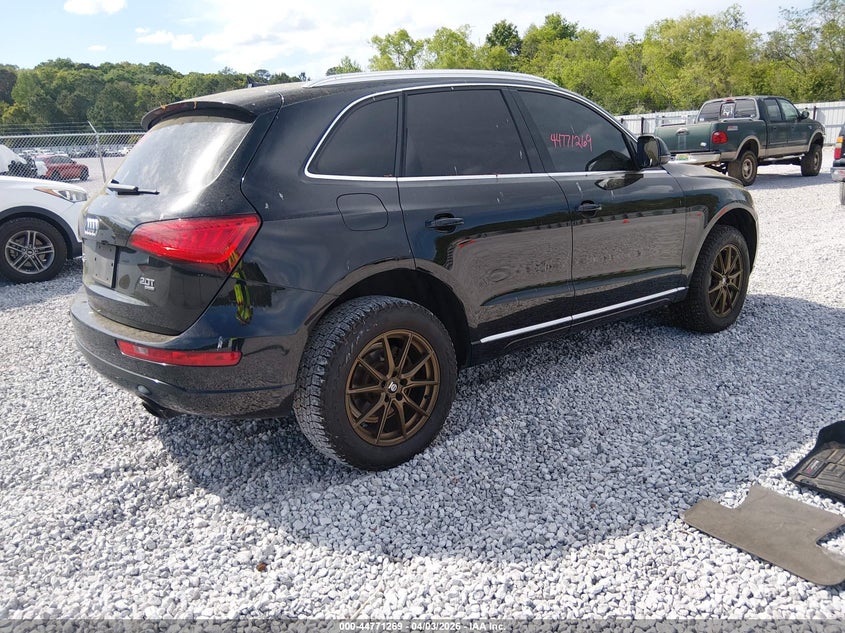 2014 Audi Q5 VIN WA1LFBFP9EA030587 IAAI salvage auction — LEFT FRONT, Salvage (Alabama), sold $1,025 on 2026-07-23 (photo 4)