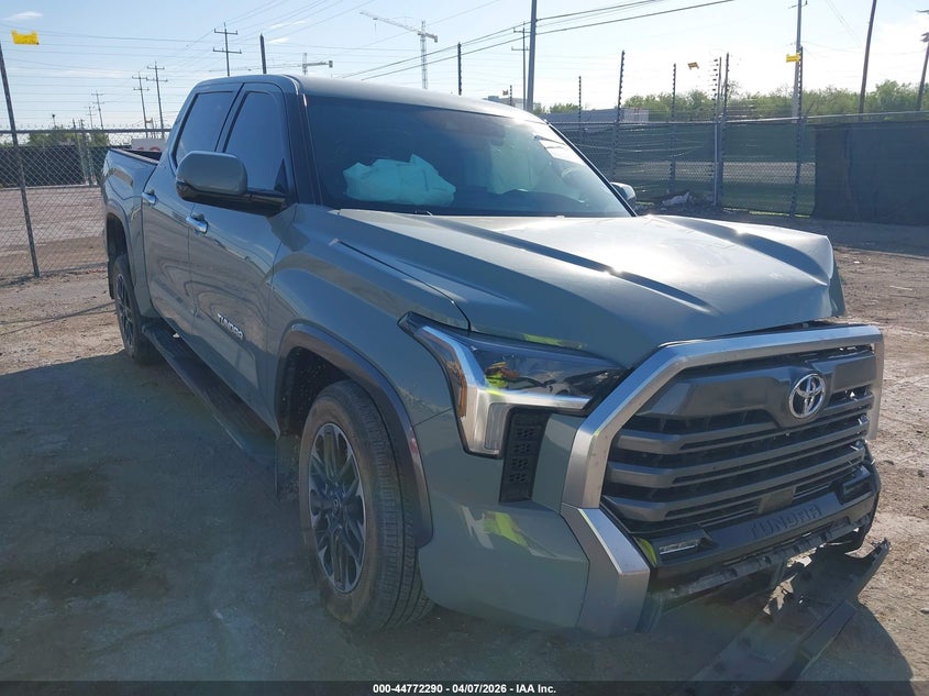 2025 Toyota Tundra VIN 5TFJA5DB6SX249326 IAAI salvage auction — LEFT FRONT, Original (Texas), sold $19,100 on 2026-07-06 (photo 1)